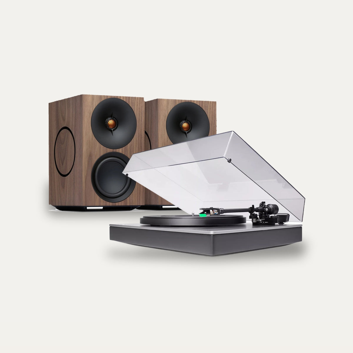 Cambridge Audio L/R M + Alva ST Vinyl Streaming Set – Speaker Colour Walnut