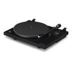 Cambridge Audio Spira belt-drive turntable in Black with the dust cover removed