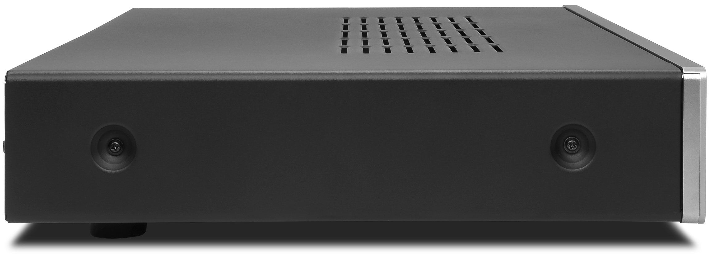 Cambridge Audio AXA25 stereo amplifier with silver finish and front control knobs, designed for high-quality audio listening.