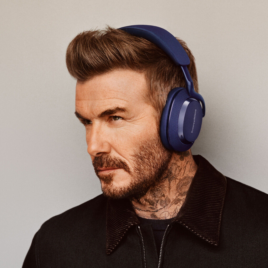 Bowers & Wilkins Px7 S3 wireless headphones showing sleek black over-ear design with cushioned ear cups and headband.