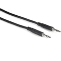 Hosa CMM-105 1.5m 3.5mm TRS to TRS audio cable showing silver connectors and black cable for professional audio connection.