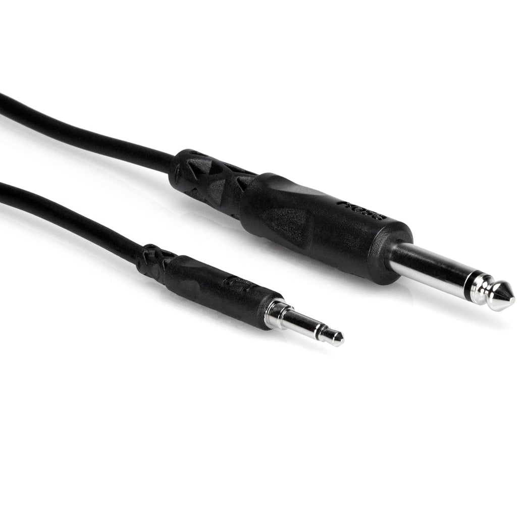 Hosa CMP-303 1-meter TRS to TRS stereo audio cable with 3.5mm and 6.3mm connectors, showing the cable with connectors visible.