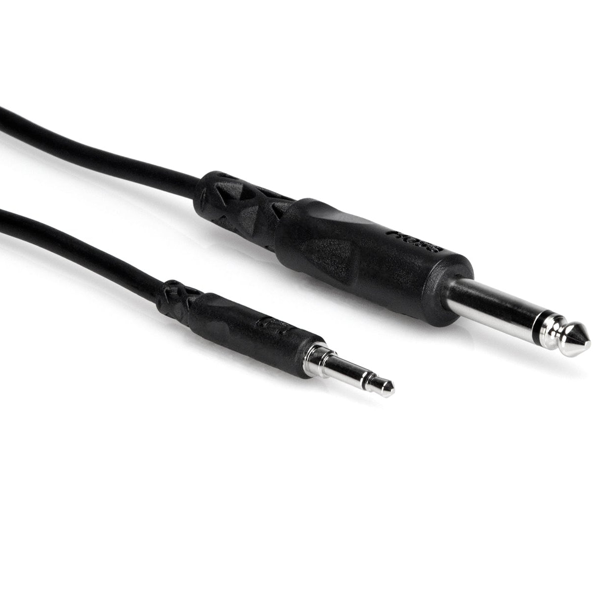 Hosa CMP-303 1-meter TRS to TRS stereo audio cable with 3.5mm and 6.3mm connectors, showing the cable with connectors visible.