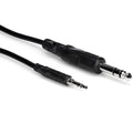 Hosa CMS-105 1.5m TRS to TRS audio cable with 3.5mm and 6.3mm connectors, used for professional audio connections.