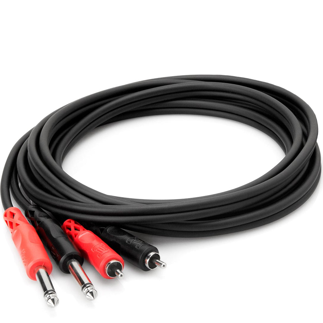 Hosa CPR-202 Dual 6.3mm TS - Dual RCA Cable 2m - Soundium