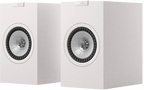 KEF Q1 Meta passive bookshelf speakers with sleek black cabinets and dual drivers for high-quality home audio listening.