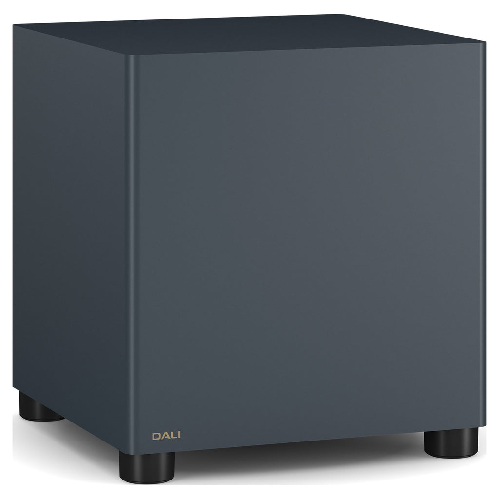 Dali Basik Sub subwoofer in Chilly Blue, three-quarter view