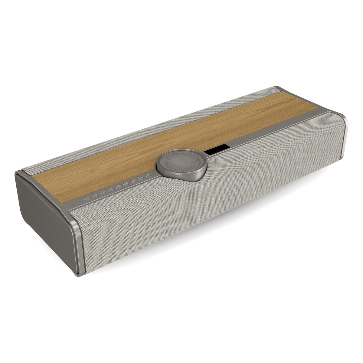 Dali Vega wall-mounted in a living room, Natural Oak finish
