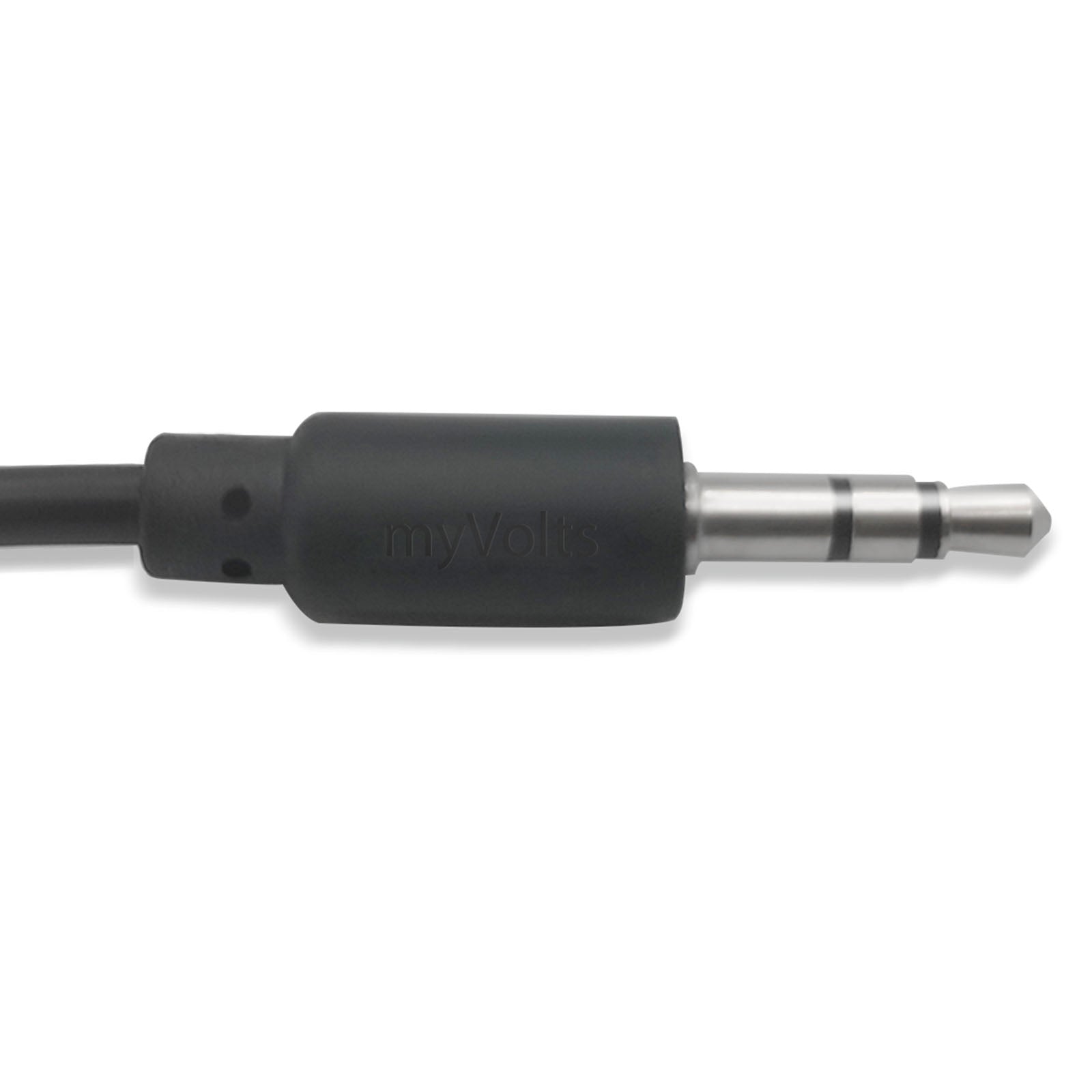 myVolts MIDI 5-Pin DIN Type A to 3.5mm TRS breakout cable, 15cm length, with black connectors and cable visible in the image.