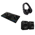 Pioneer DJ DDJ-FLX10 home studio DJ bundle with controller, headphones, and accessories for DJing at home.