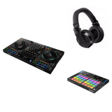 Pioneer DJ DDJ-FLX10 Performance Pack DJ bundle with mixer, controllers, and accessories for professional DJ setup.