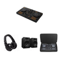 Pioneer DJ DDJ-FLX4 DJ controller full setup with mixer and accessories in a professional DJ bundle setup.