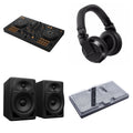 Pioneer DJ DDJ-FLX4 Home Studio Plus DJ bundle with controller, headphones, and accessories for home DJing setup