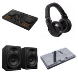 Pioneer DJ DDJ-FLX4 Home Studio Plus DJ bundle with controller and accessories for home DJ setup.
