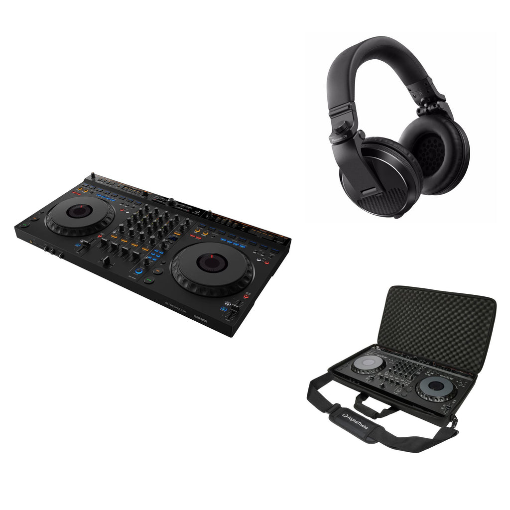 AlphaTheta DDJ-GRV6 Travel Pack with DJ gear and accessories in a compact, portable bundle for DJs on the go.