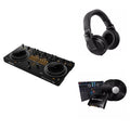 Pioneer DJ DDJ-REV1 DVS Ready DJ controller in black with jog wheels, knobs, and buttons for professional DJ mixing.