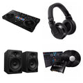 Pioneer DJ DDJ-REV5 Complete Studio DJ bundle with controller, headphones, and accessories for professional mixing.