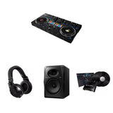 Pioneer DJ DDJ-REV7 Ultimate DJ bundle with controller, headphones, and accessories for professional turntable mixing.