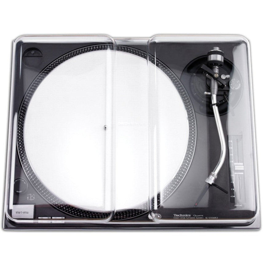 Decksaver DJ cover for Technics 1200/1210 and Pioneer PLX-1000 turntables, protecting turntable from dust and damage.