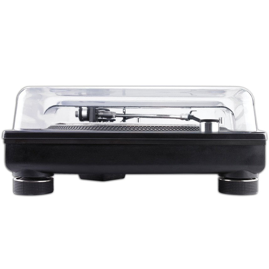 Decksaver Technics 1200/1210 and Pioneer PLX-1000 DJ turntable cover, clear protective plastic cover for turntable protection.