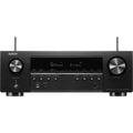 Denon AVR-S760H stereo amplifier with sleek black design, front panel controls, and multiple input ports for home audio setup.