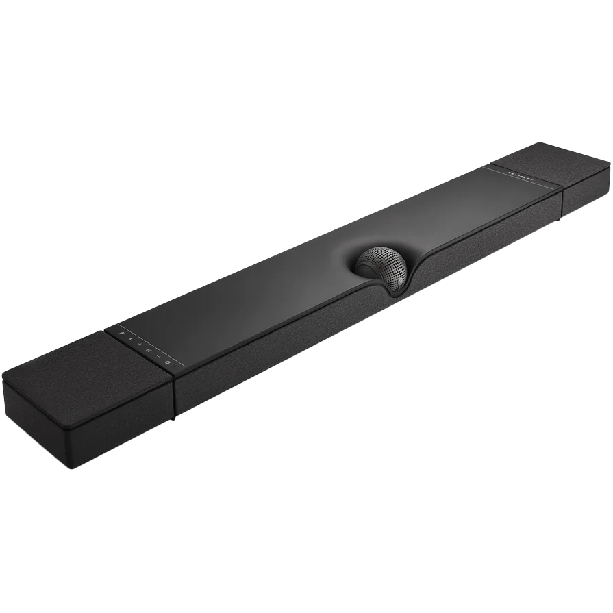 Devialet Dione soundbar with sleek design and multiple speaker drivers for high-quality TV audio and immersive sound experience.