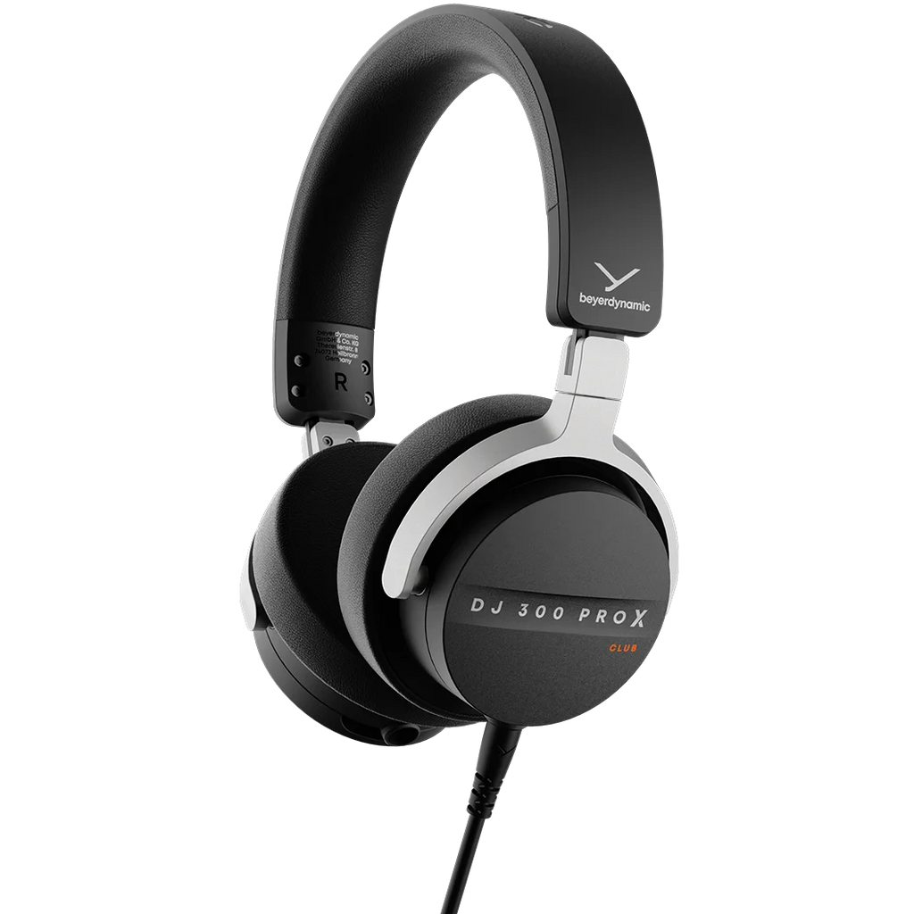 Beyerdynamic DJ 300 Pro X Club DJ headphones with over-ear design, black color, and adjustable headband for professional audio.