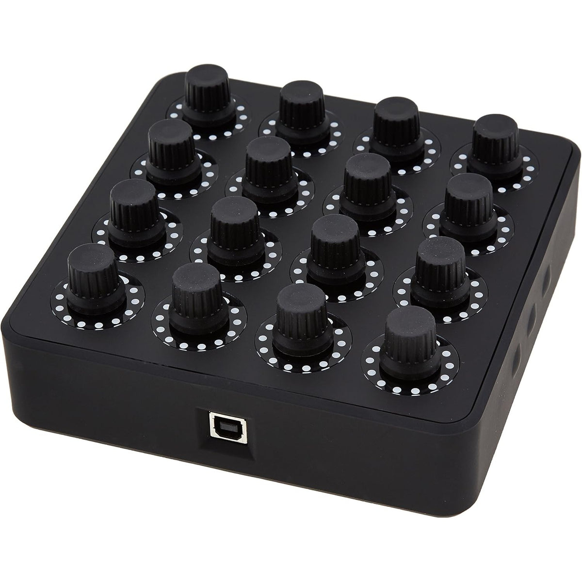 DJ TechTools MIDI Fighter Twister MIDI controller with colorful rotary knobs and buttons for music production and DJing.