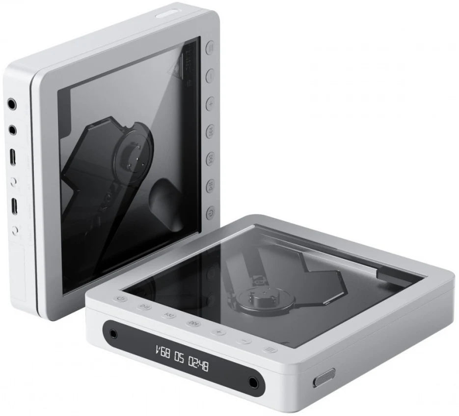 FiiO DM13 BT portable music player with skylight design, featuring a sleek black finish and compact digital audio display.