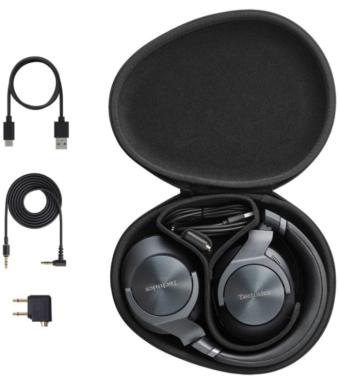 Wireless Technics EAH-A800 headphones with over-ear design, black color, and sleek modern look.