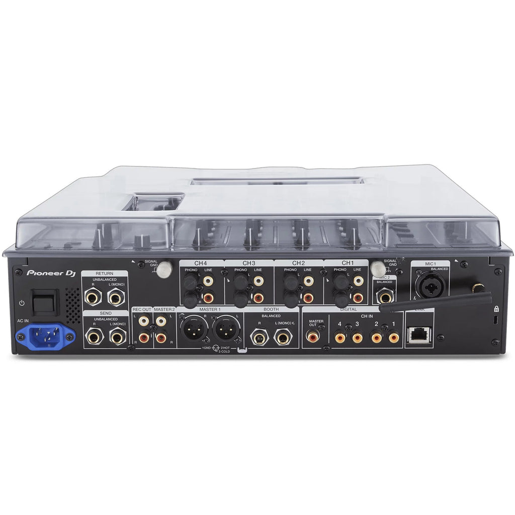 Decksaver Pioneer DJM-A9 cover designed for DJ equipment protection, shown from the back view.