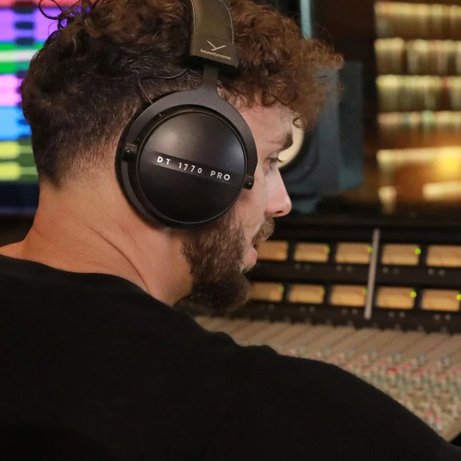 Beyerdynamic DT 1770 Pro MK2 studio headphones with over-ear design and closed-back construction for professional audio.