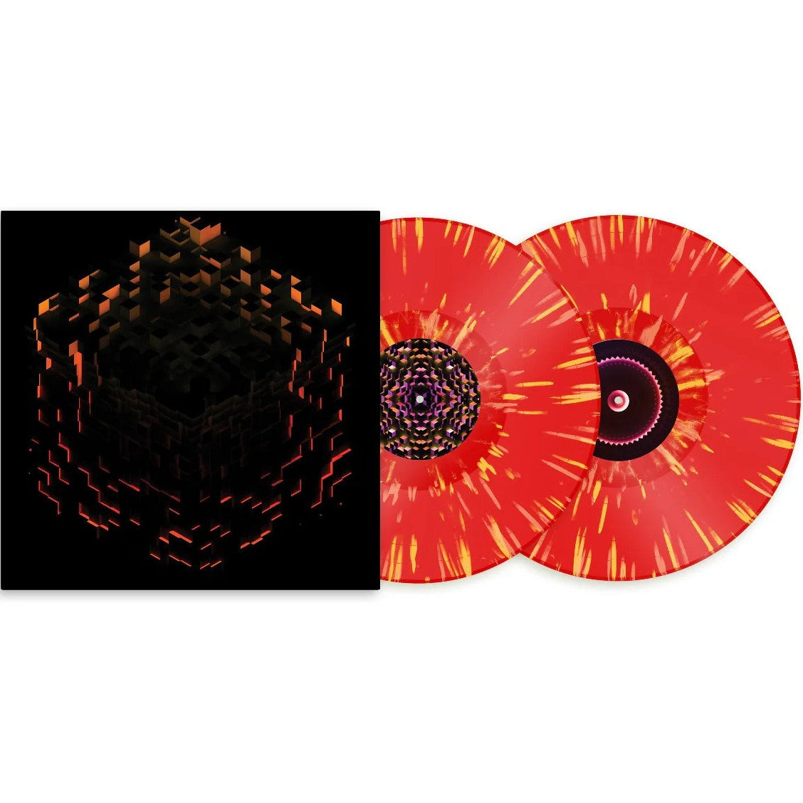 Red orange vinyl of C418 Minecraft Volume Beta 2LP by Ghostly International, featuring electronic music album.