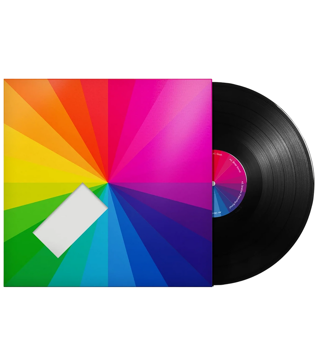 Black vinyl LP of Jamie XX's In Colour by Young, featuring electronic music artwork and record label details.