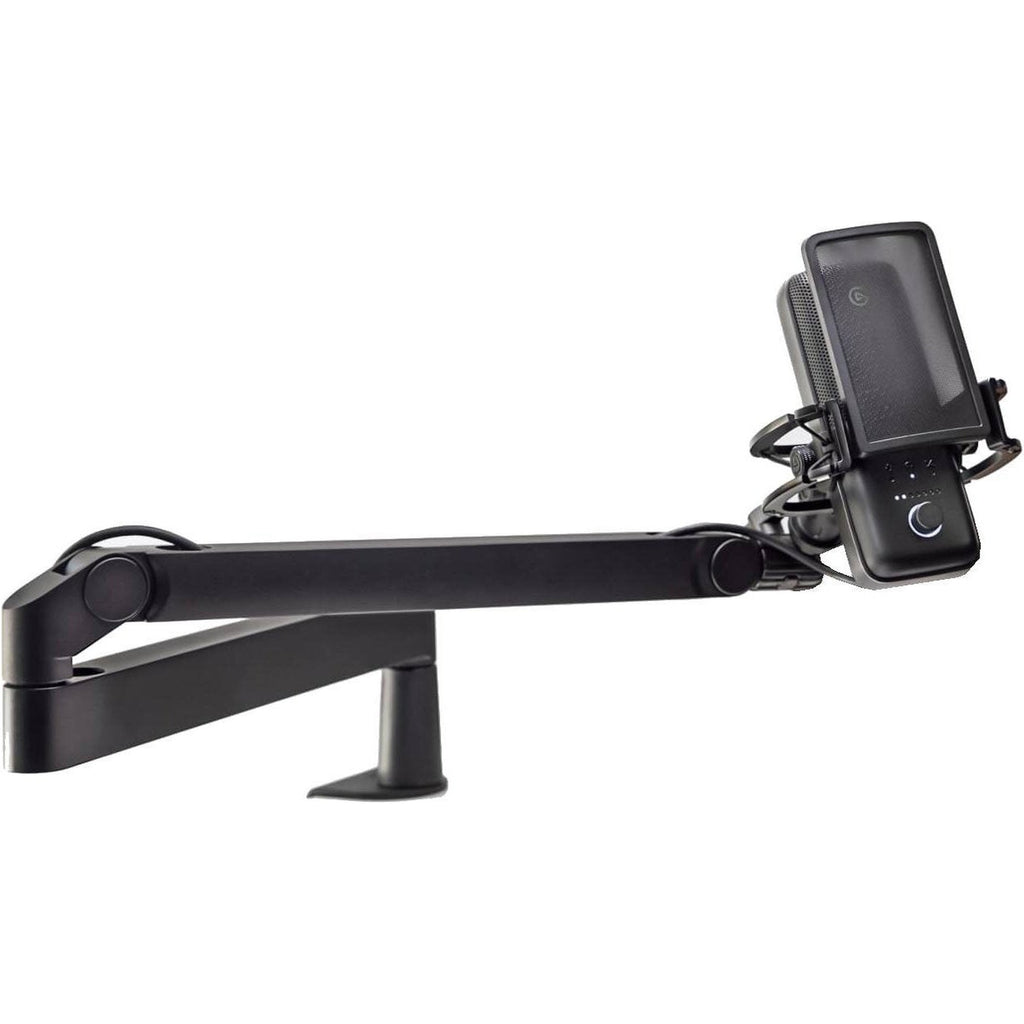 Elgato Wave Mic Arm Low Profile, a sleek adjustable broadcast microphone arm with a low-profile design for streaming and recording.