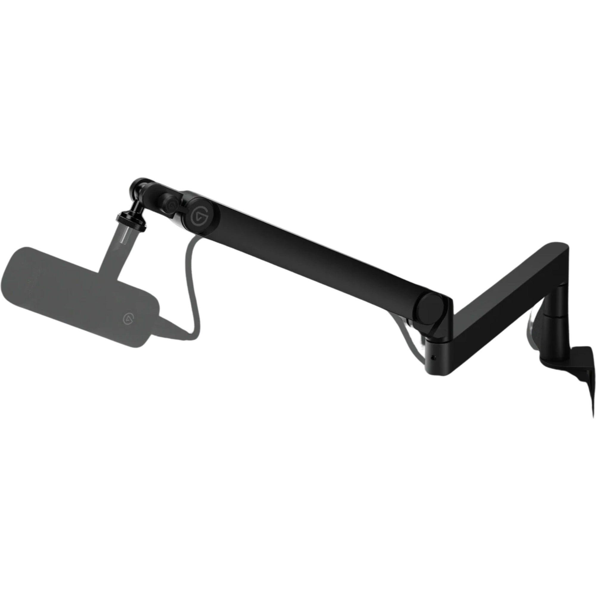 Elgato Wave Mic Arm Pro broadcast microphone arm with adjustable joints and sleek black finish for professional audio setups.