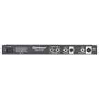 Empirical Labs EL8X Distressor audio compressor with sleek design and illuminated controls in a studio setting.