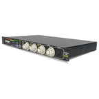 Empirical Labs EL8X Distressor audio compressor with sleek design and illuminated control knobs.