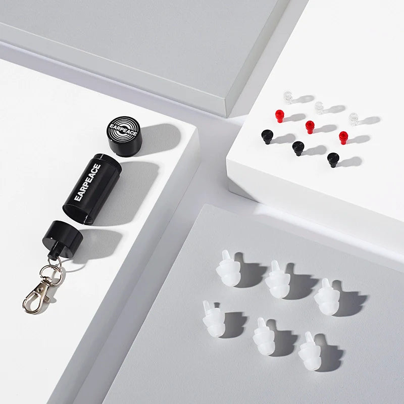 EarPeace Music Earplugs for hearing protection, shown in stylish, discreet design suitable for concerts and noisy environments.