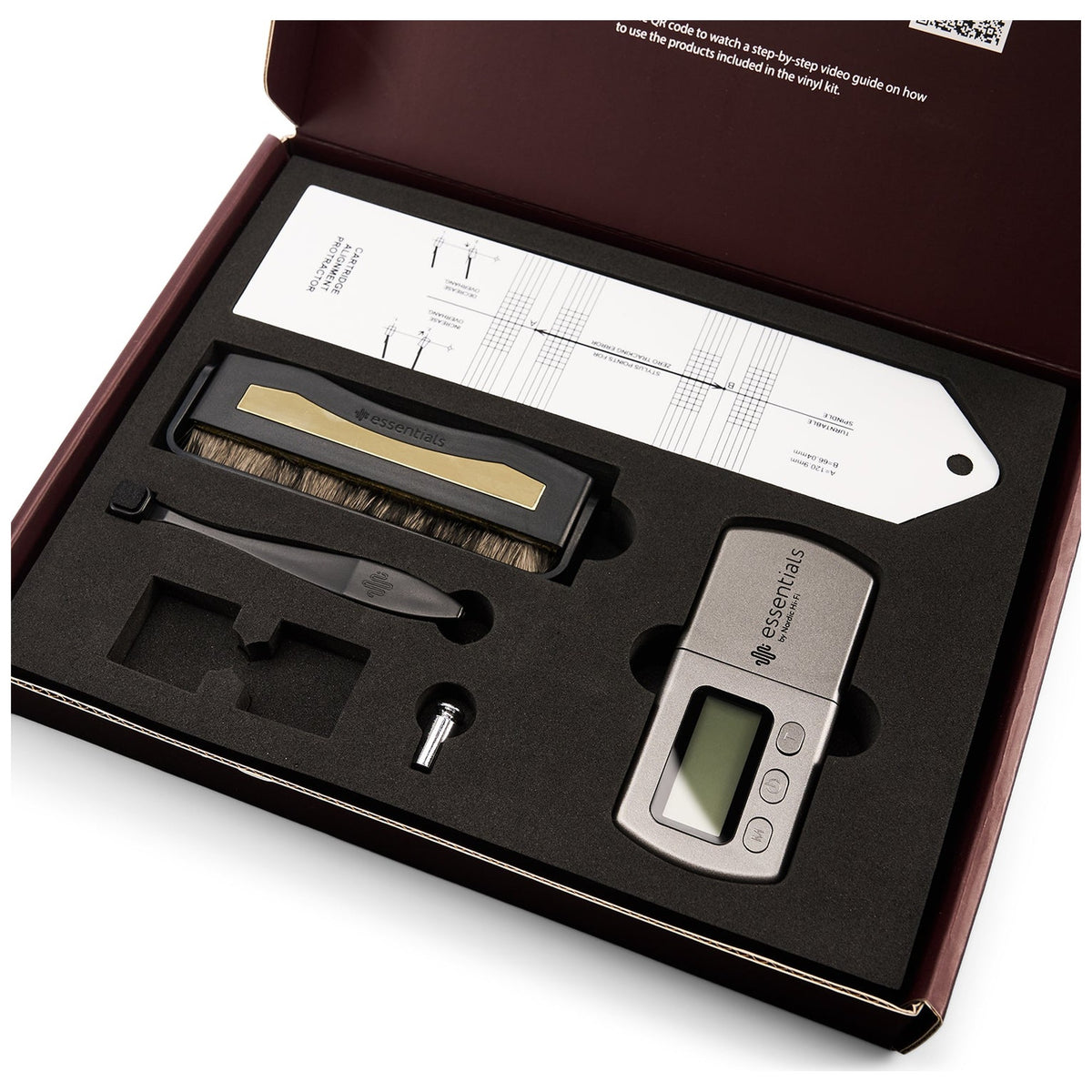Essentials TT Vinyl Kit 200, open gift box with all accessories