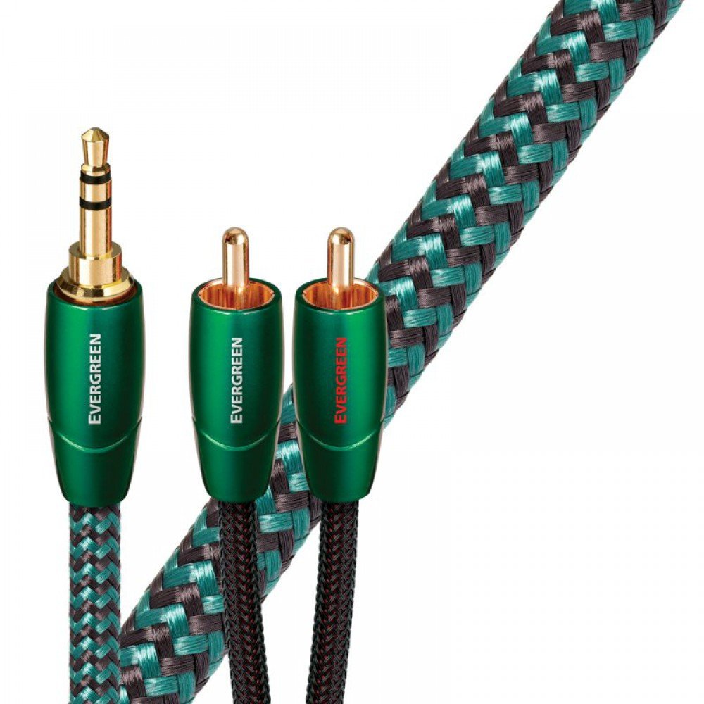 Audioquest Evergreen 3.5mm TRS - Dual RCA Cable 1m - Soundium