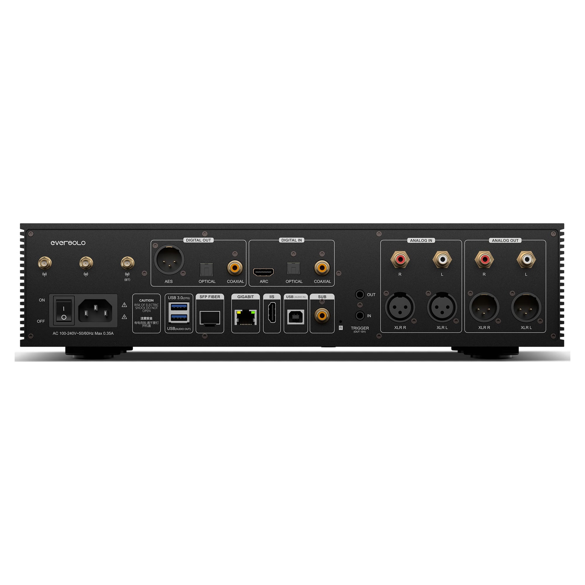 Eversolo DMP-A8 Gen 2 rear panel connectors