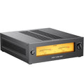 FiiO Warmer R2R headphone preamp with sleek design and controls, used for enhancing audio quality with FiiO branding visible.