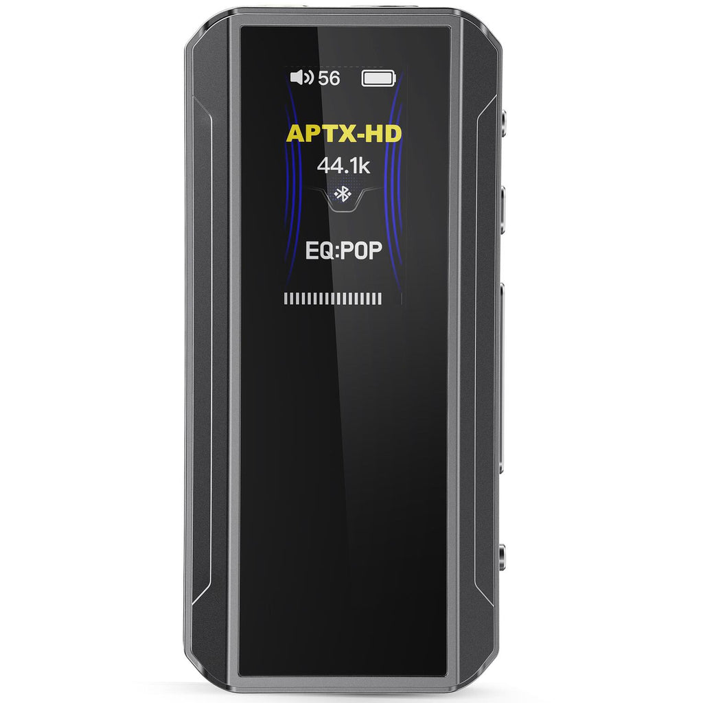 FiiO BTR13 Bluetooth DAC and headphone amplifier showing a sleek black device with multiple ports and a compact design.