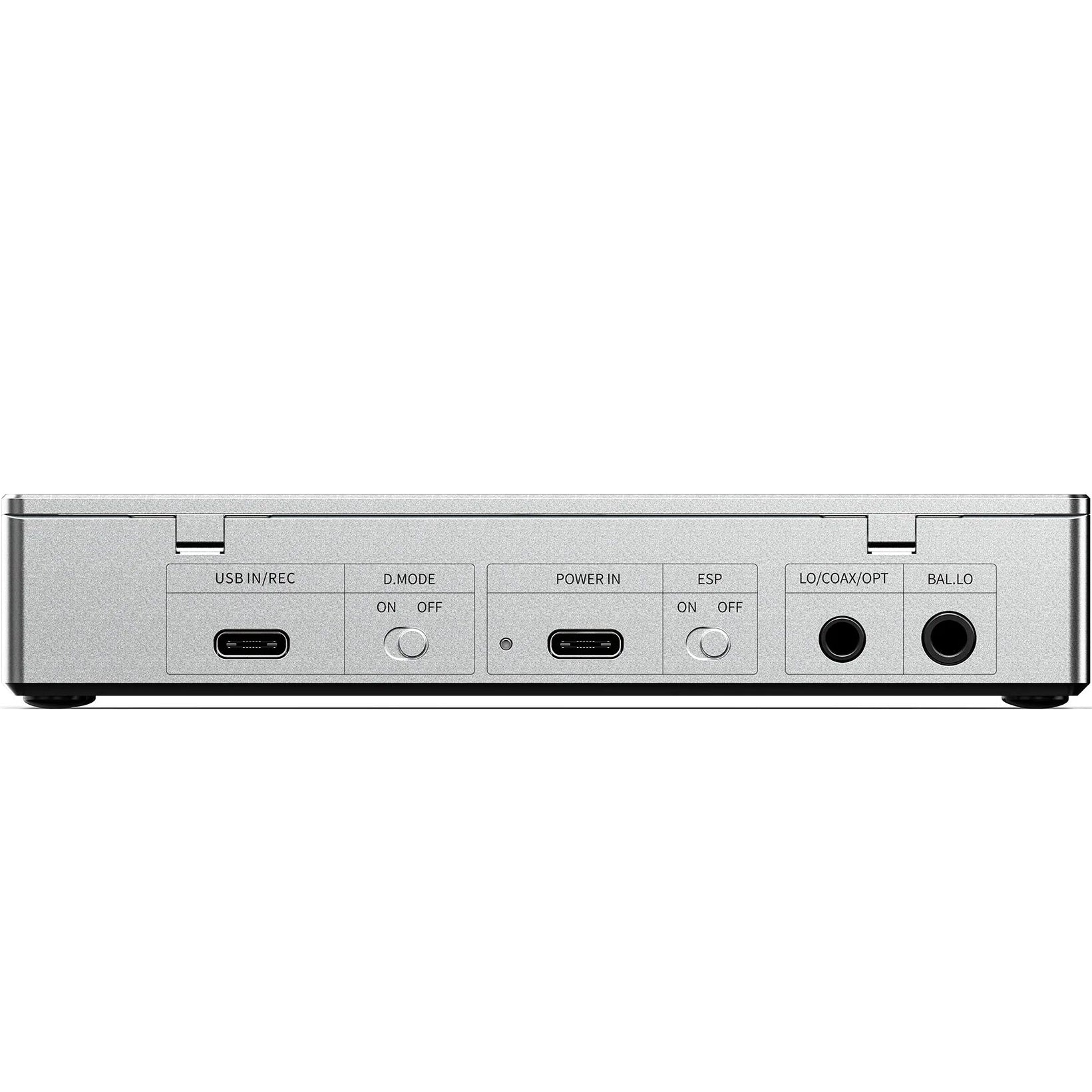 FiiO DM15 R2R portable Bluetooth CD player in silver with display screen and control buttons on top.