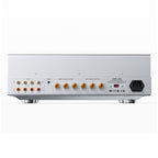 FiiO EA13 rear panel with four RCA inputs, 4 and 8 ohm speaker binding posts and trigger input