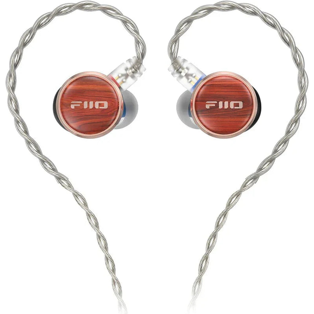 FiiO FP3 in-ear headphones with black ear tips and sleek design, showcasing the compact and ergonomic shape of the FiiO FP3.