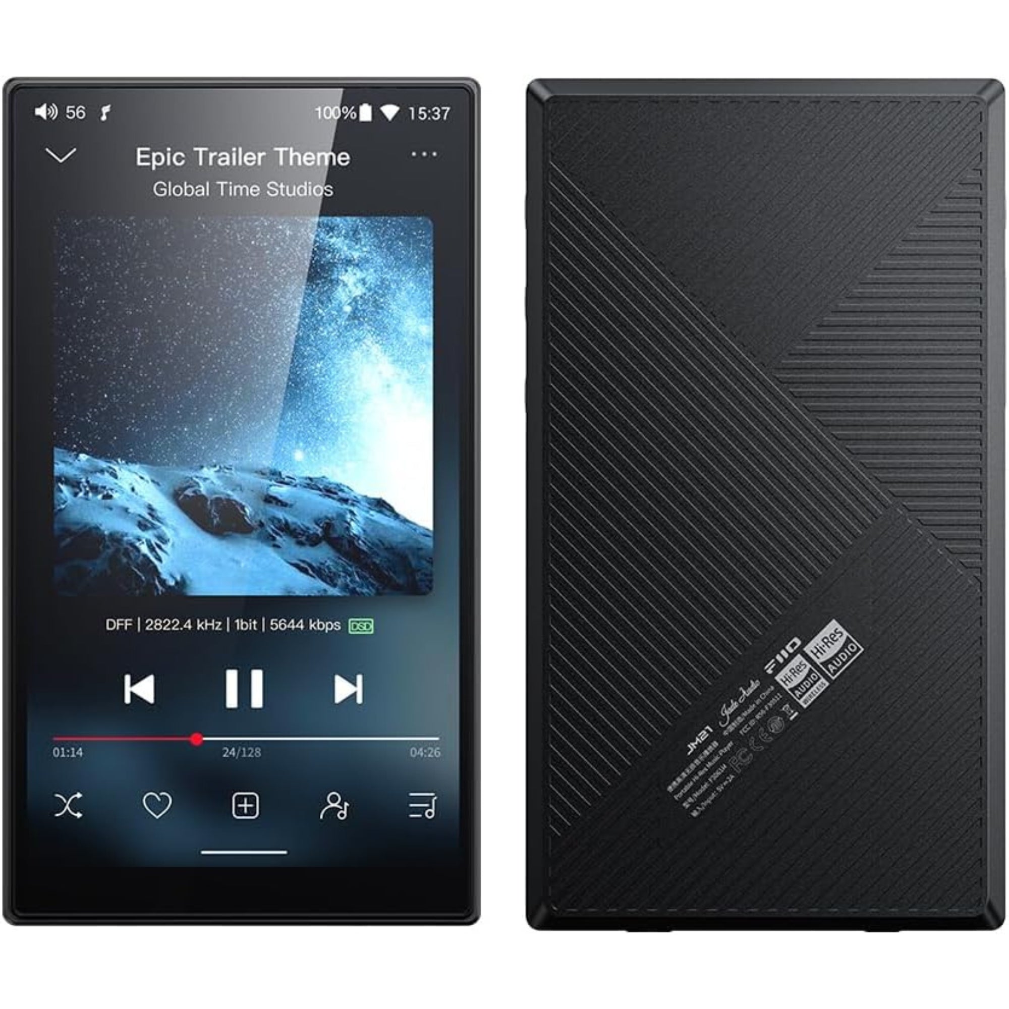 FiiO JM21 portable music players, rear view