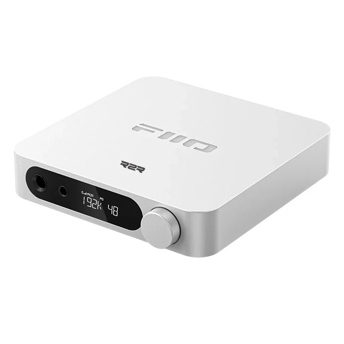 FiiO K11 R2R headphone amplifier and DAC, in black, front view