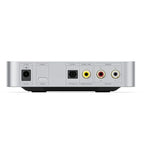 FiiO K11 headphone amplifier and DAC, in silver, rear view